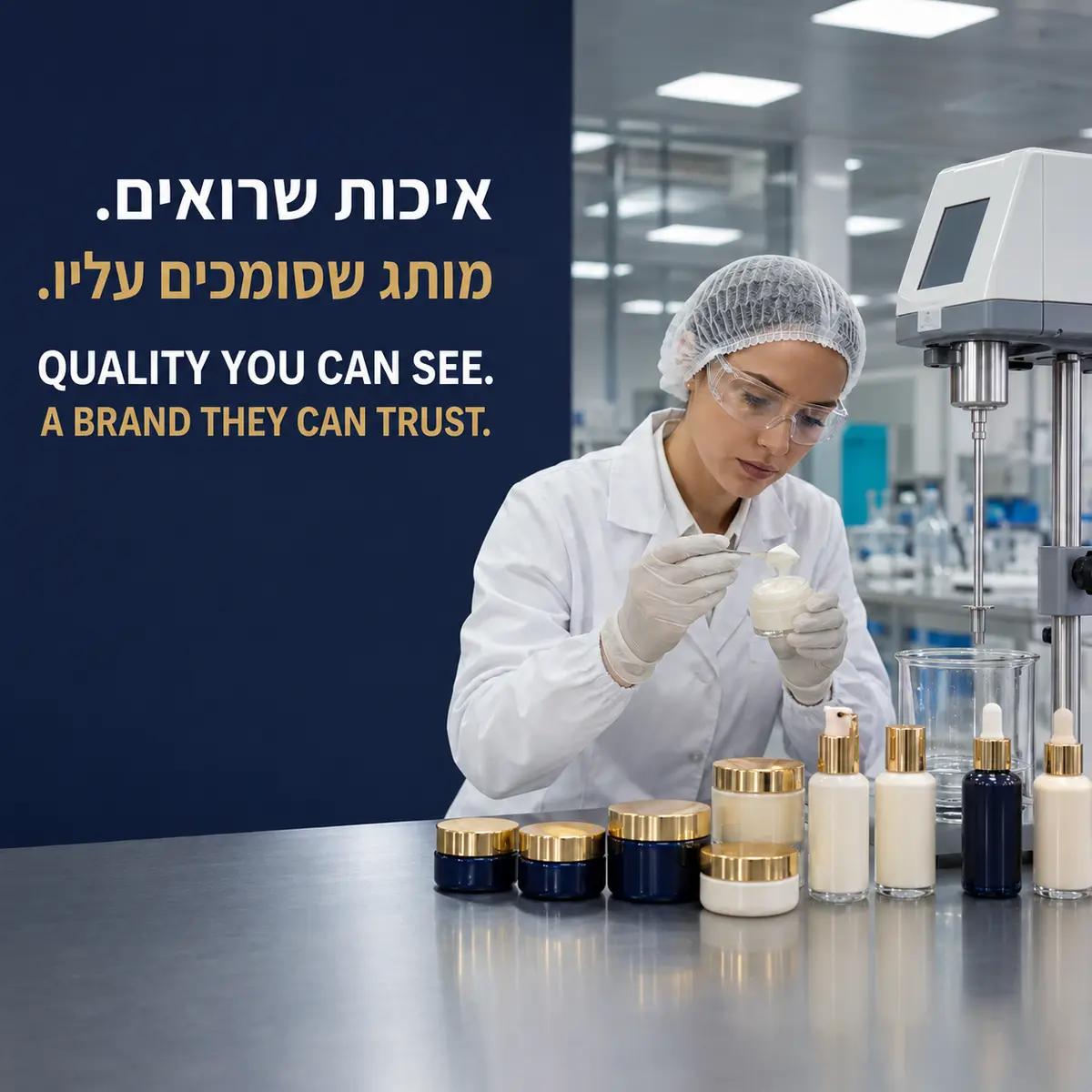בקרת איכות מקצועית למוצרי קוסמטיקה במותג פרטי - Professional quality control for private label cosmetic products